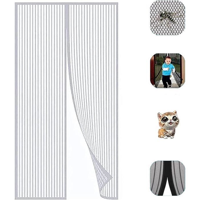 Magnétique Moustiquaire Porte, Auto-Adhésif Rideau Aimantée Maille Ultra Fine Moustiquaire Porte