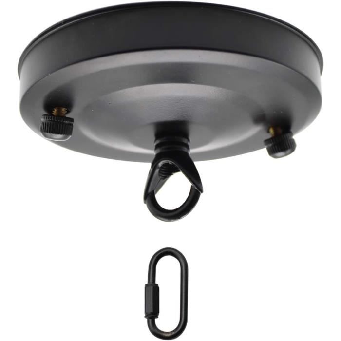Cache Fil Lustre URHRHU 2PCS - Rosace Plafond Blanc 100x24mm, Pour Salon/Cuisine
