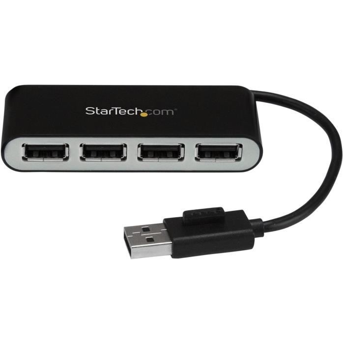 HUB - STARTECH.COM - ST4200MINI2 - Hub USB 2.0 portable à 4 ports avec câble - Mini hub USB 2.0