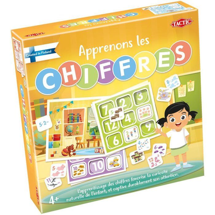 Jeu Éducatif Tactic Apprenons Les Chiffres 72 Exercices – 4 Plateaux Recto-Verso - vue 2