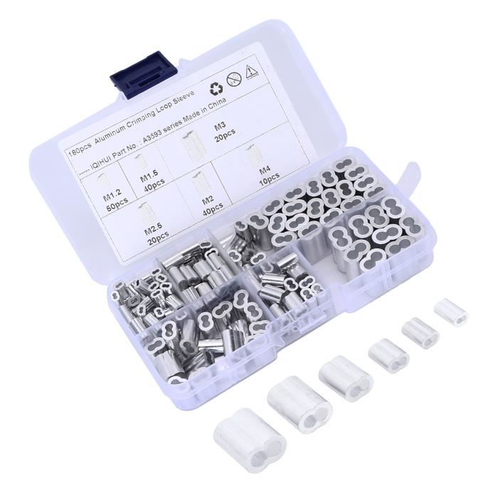 400 Manchons Aluminium M2 Pour Câbles - Ferrules Ovales Pour Câbles Métalliques De 2mm - Jonction Solide