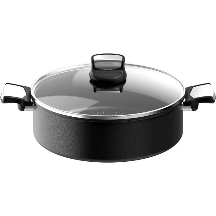 Tefal Unlimited On Sauteuse 28 cm, Resiste aux rayures, Revetement antiadhesif, Thermo-Signal, Cuire a l'etouffee, braiser, m