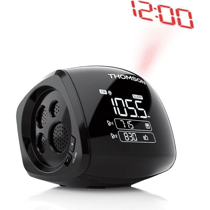 THOMSON CP280 Radio Réveil - Double alarme - Noir - Cdiscount TV