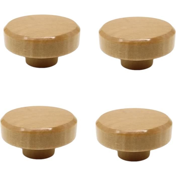 Lot 4 Boutons Meubles Animaux Bois - Poignées Enfant Lapin Lion Girafe Éléphant