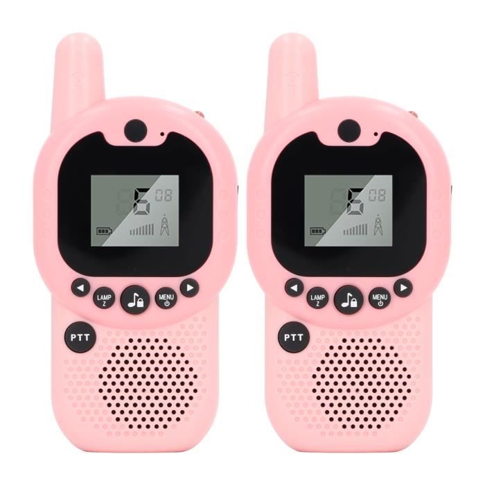 Talkie-walkie Vidéo Enfant – 2 Unités Rechargeables, Caméra HD, 4 Effets Vocaux, Portée 400m