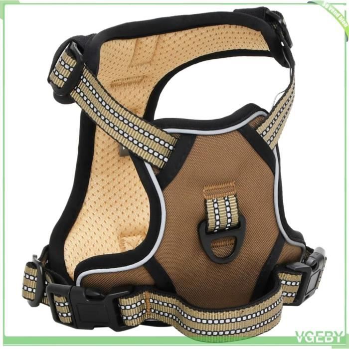 Comparer les prix de Harnais pour chien - VGEBY - XL - Bandes réfléchissantes - 4 sangles réglables - 2 anneaux de laisse