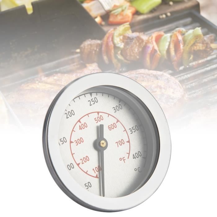 Thermomètre pour barbecue 100 ~ 700 ℉ BBQ Grill Thermomètre Jauge