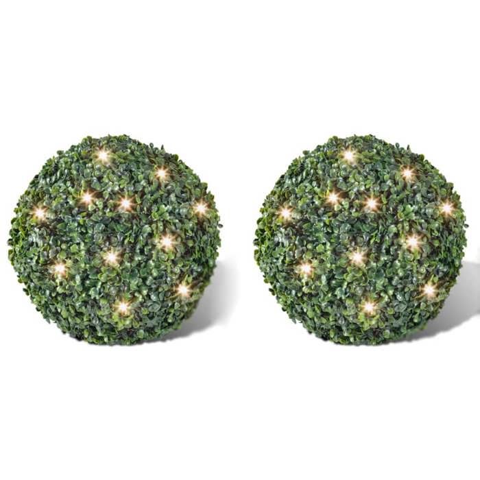 vidaXL Ensemble Boules 35 cm avec Guirlande LED