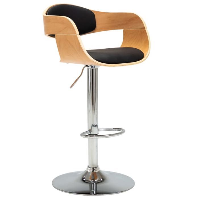 vidaXL Chaise de Bar Tabouret de Bar Chaise de Bistro Chaise de Comptoir Chaise de Salon Tabouret de Café Bureau Maison Noir 283121