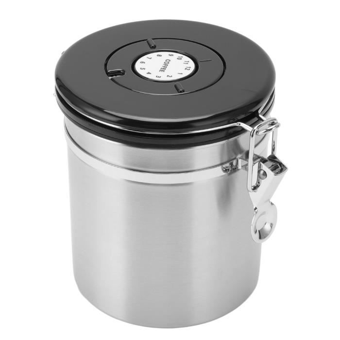 Pots à Épices En Acier Inoxydable - Set Avec Cuillère Et Couvercle - Pour Poivre, Sel, Café - Rangement Cuisine Pratique