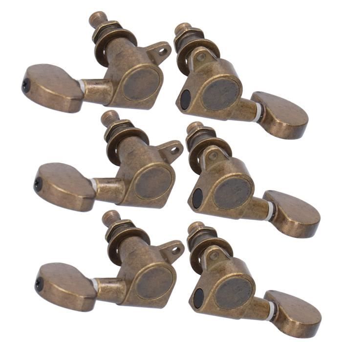 Jeu De 6 Mécaniques De Guitare électrique Type Vintage - Nickel, Pour Trous De 8 Mm - Style Strat/Tele