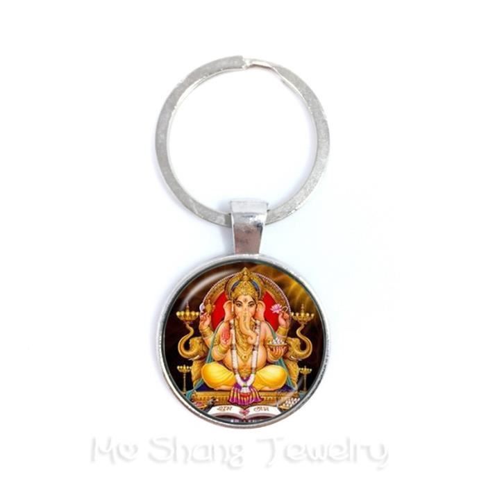 Porte-clés Bouddha Karma - Pendentif Bronze Mini Bouddha Porte-bonheur Voiture Yoga Méditation Cadeau