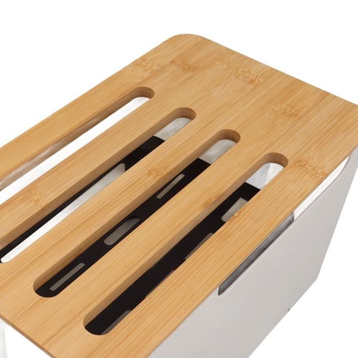 Bote de rangement de routeur Grand Espace Multi-trous Bit Bambou ...