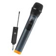 D2 Microphone Dynamique Omnidirect sans fil , avec écran Récepteur Rechargeable, Jack 6.35mm ORANGE Noir / Orange-1