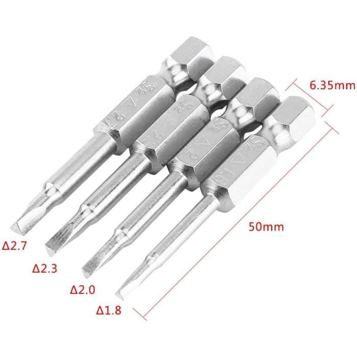 Lot De 10 Embouts De Vissage HEX 3 Mm Cr-V - Marque Silverline - Neuf