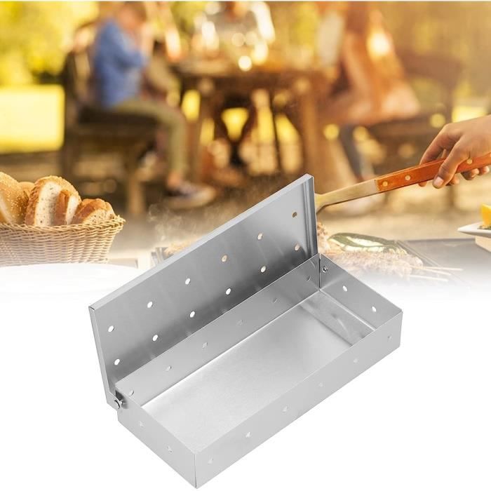 Boîte De Fumage En Acier Inoxydable Pour Copeaux De Bois De Barbecue