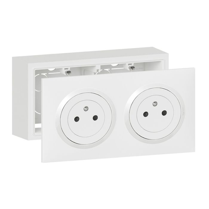 Legrand LEG95218 Presa Doppia 2x2P+T PreCABLEE BLC Dooxie, Bianca, Precablata, Sicura - 3