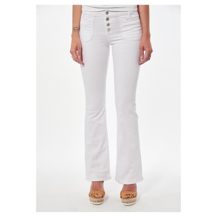 Jean bootcut femme blanc new arrivals