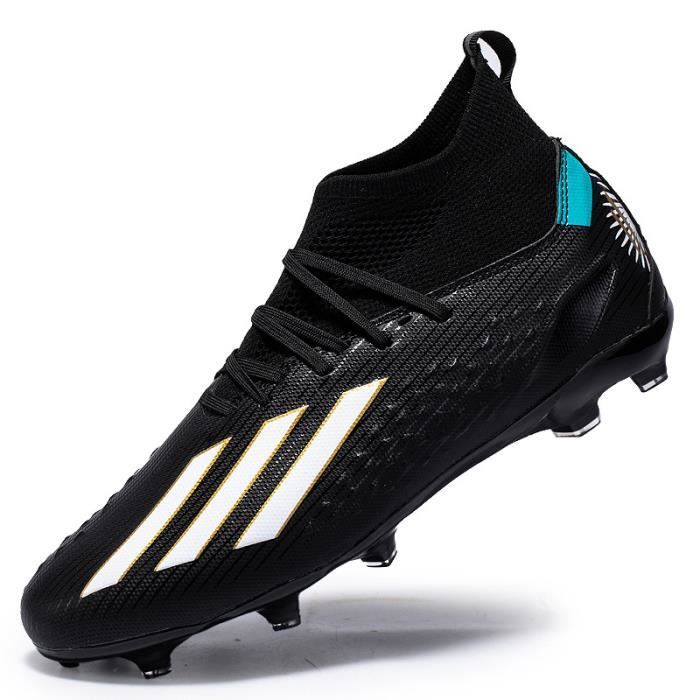Chaussures de Football Unisexe Chaussures de Football High Top Spike Crampons  pour Hommes Chaussures de Sport en Herbe,noir noir - Cdiscount Sport