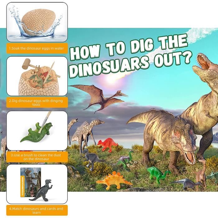 Jeu D'Assemblage BY8OE 4D dinosaure jurassique oeuf de pâques magique assembler Puzzle Animal