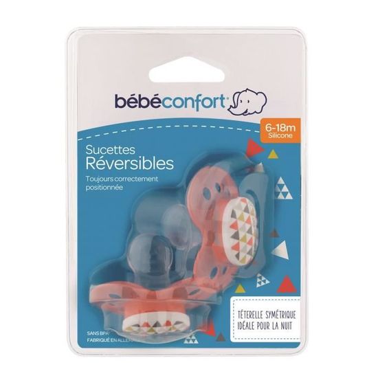 Bebe Confort Sucette Reversible Silicone 6 18 Mois Lot De 2 Rouge Cdiscount Puericulture Eveil Bebe