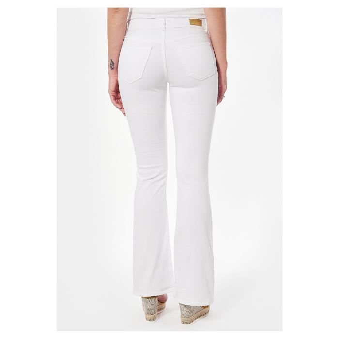 Jean bootcut femme blanc sales