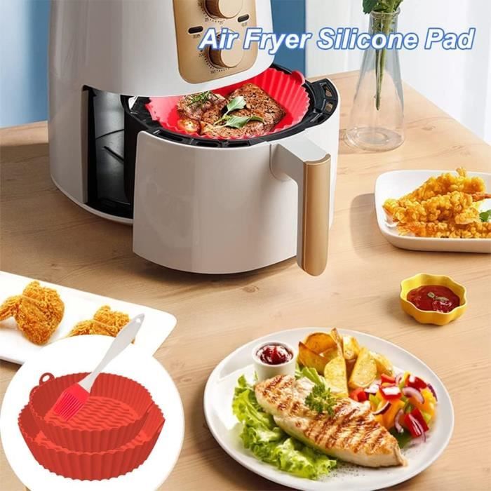 Panier en silicone pour friteuse à air Airfryer Pot en silicone pour  friteuse à air Panier de cuisson avec poignée Bol pour micro-ondes  Accessoires pour friteuse à air 