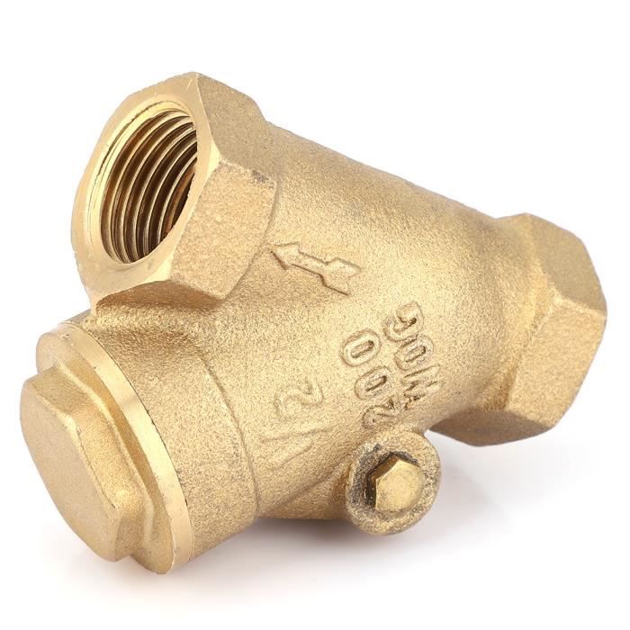 Clapet Anti-Retour Laiton DN25 (1 Pouce) NPT Mâle - Sens Unique 1,6 MPa - Robinet Anti-Retour Eau