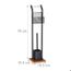 Relaxdays WC-Garnitur Schwarz Mit Ablage & Papierhalter – Holzoptik Fuß, 78 Cm Hoch