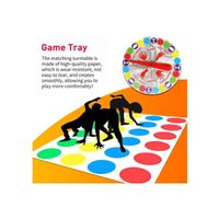 Jeu Twister équilibre Pour Enfants Et Adultes - Tapis 160x110 Cm, Spinner, Jeu De Société Familial