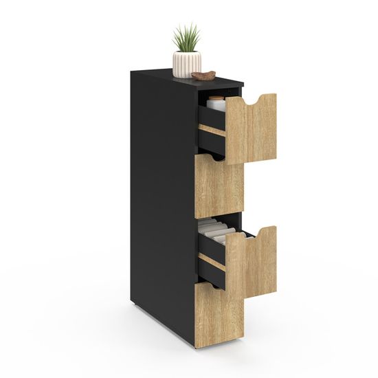 ZHU Tour de rangement - 4 Tiroirs - 60x30x79cm neuf - Maison