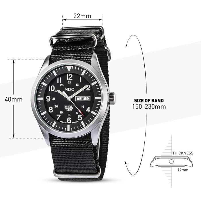 Montre connectée style militaire tactile complète IP68 étanche 5 Atm, –  PCDELUXEBOUTIQUE