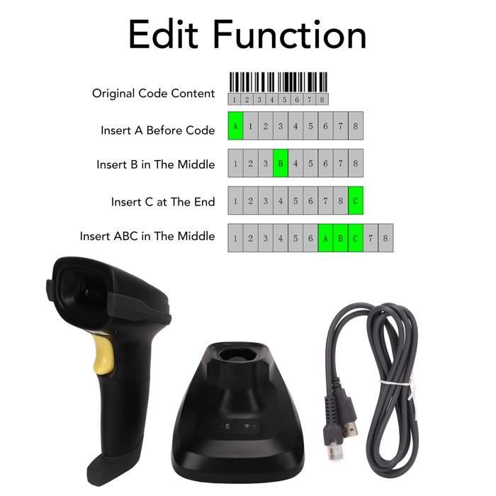 Scanner de codes-barres 2D portable sans fil SALALIS A66DZ - Bluetooth ...