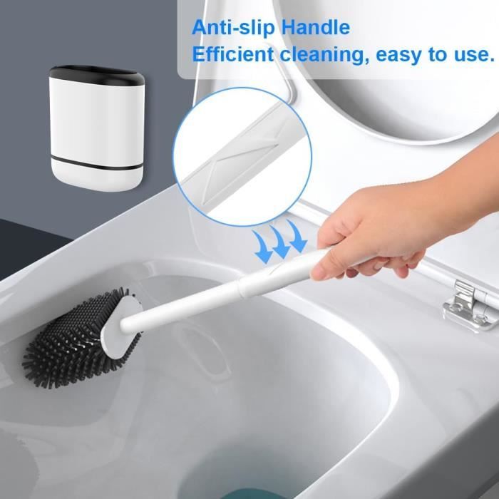 Brosse WC Silicone Mural avec Support Une Base Magnétique Amovible, Brosse  Toilette WC Silicone à Long Antidérapant[S272] - Cdiscount Bricolage
