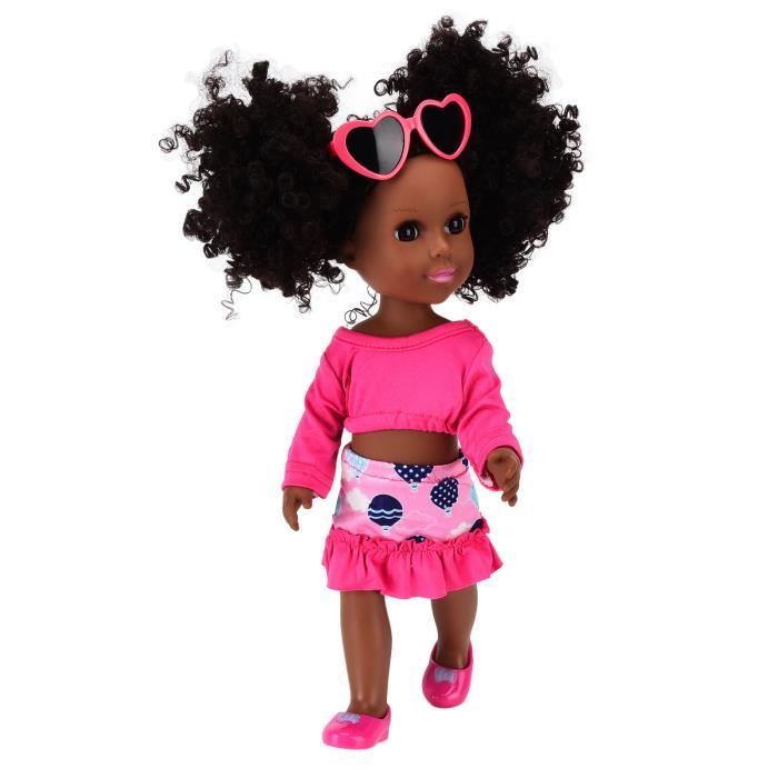 VGEBY Poupee noire de fille Poupee bebe Afro americaine Poupees Noires Uniques 14 Pouces pour les Filles jouets poupee Cdiscount Jeux Jouets