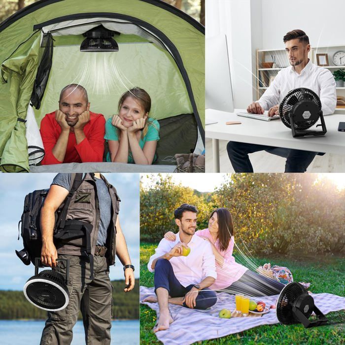 2023 Ventilateur de camping à Batterie 20 000 mAh Rechargeable avec 2023 Ventilateur de camping à Batterie 20 000 mAh Rechargeable avec