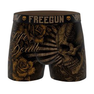 Slip homme en coton à motifs D - Noir | Doré Doré