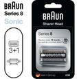 Braun Series 8 Cassette De Tête De Rechange Pour Rasoir Électrique Argentée, 83M-0