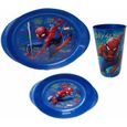 set assiette plate 20 cm + assiette creuse 15 cm + gobelet 12 cm hauteur Spiderman-0