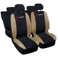 Lupex Shop Housses de siège auto compatibles pour C-Max Noir Beige-0