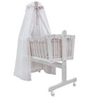 Vitalispa Lit bébé , Blanc, 100 x 77 cm avec roulettes