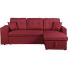 HABITAT ET JARDIN Canapé d'angle convertible/réversible "Axel" - 3 places - Rouge