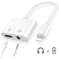2 Dans 1 De Charge Audio Adaptateur Écouteur Casque Câble Convertisseur Avec 3.5mm Jack Pour Apple Iphone 7 -7 Plus  #88