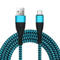 CÂBLE USB TYPE-C ANDROID SYNCHRO CHARGEUR Rapide POUR SAMSUNG XIAOMI HUAWEI Couleur Bleu