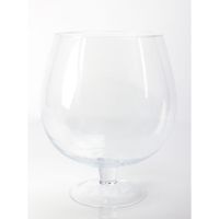 Vase boule sur pied - Grand verre à brandy LIAM, transparent, 38 cm, Ø 29 cm - Verre XXL - Verre géant - INNA Glas