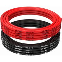 Câble en silicone 10 AWG YUNIQUE FRANCE - 5m [2,5m noir et 2,5m rouge] - Fil de cuivre étamé super flexible