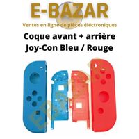 Coque intégrale Bleu / Rouge pour Joy-Con Nintendo Switch - EBAZAR