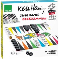 Jeu de Dames Backgammon Keith Haring - VILAC - Collector en bois - Mixte - 8 ans et plus