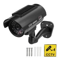 Caméra factice à énergie solaire - ZERODIS - réaliste étanche CCTV - piles 2-AAA - ABS