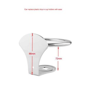 Porte-gobelet Encastrable En Inox Pour Voiture - Installation Facile - Compatible Bateau & Camping-Car - Accessoire Auto Pratique